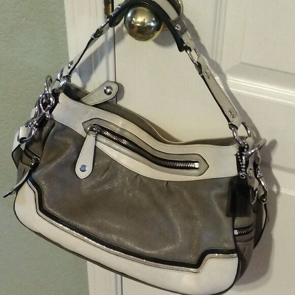 RARE COACH LIMITED EDITION MADISON SPECTATOR CREAM/TAUPE HOBO with Cover - Picture 1 of 12